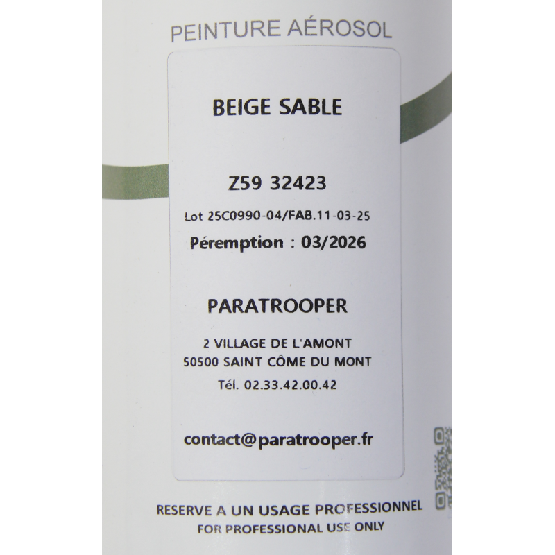 Peinture allemande, sable, Dunkelgelb, en bombe