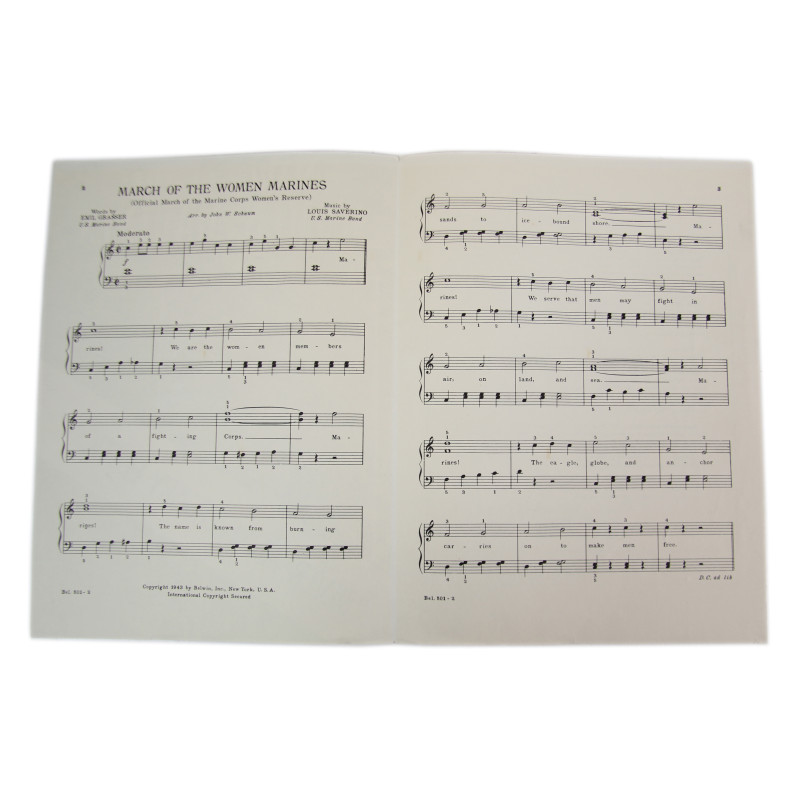 Musical Score, March of the Women Marines, Silver Anniversary Edition