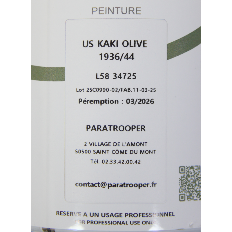 Paint, US Army, Olive Drab matt 36-44, 1 liter