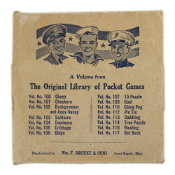 Pocket Game, Backgammon, WM. F. DRUEKE & SONS, Complete