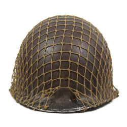 Casque M1, pattes fixes, Pfc. Charly Di Dominic, Co. E, 331st Inf. Regt., 83rd Inf. Div., KIA 25/07/1944, Normandie