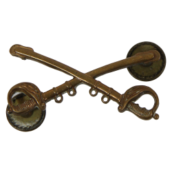 Insignia, Collar, Officer, US Cavalry, Screw Back