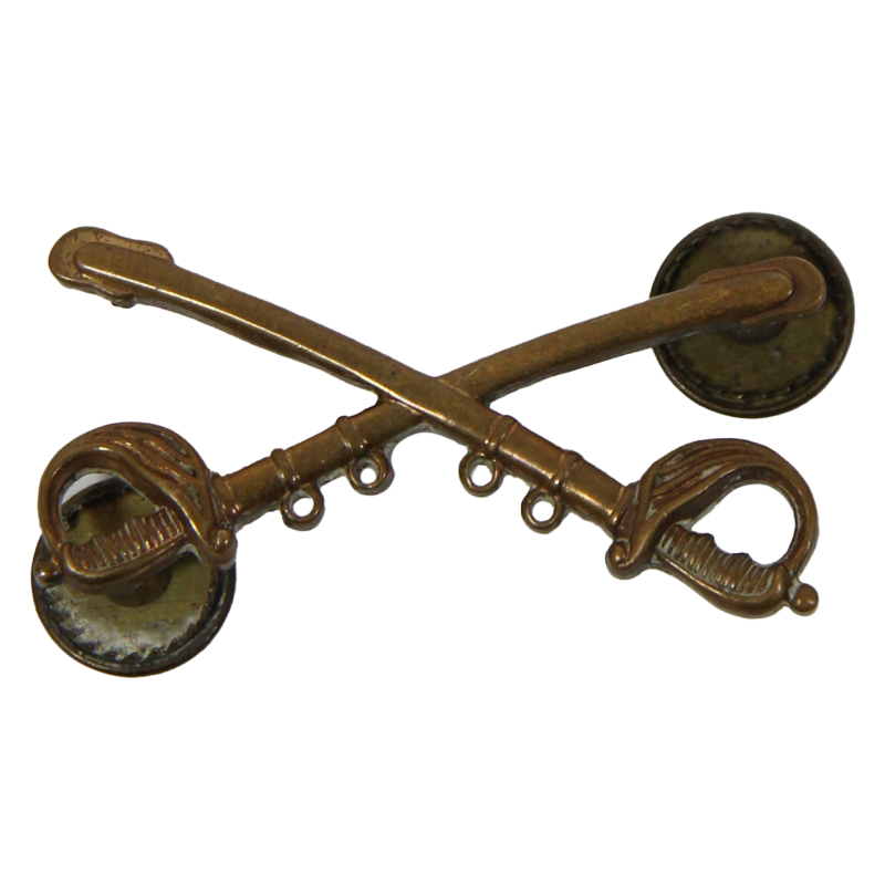 Insignia, Collar, Officer, US Cavalry, Screw Back Insignia, Collar, Officer, US Cavalry, Screw Back