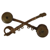 Insigne de col officier, cavalerie, à vis