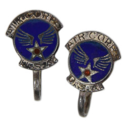 Earrings, Sweetheart, US Army Air Corps, Sterling
