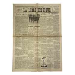 Journal belge, La Libre Belgique, 15 septembre 1944