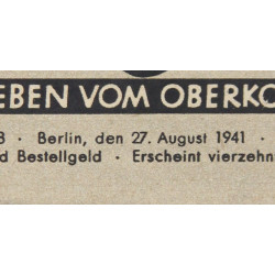 Magazine, DIE WEHRMACHT, August 27, 1941