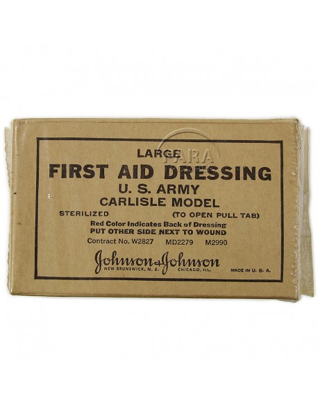 Pansement, Large First-Aid, US Army, Carlisle, JOHNSON & JOHNSON