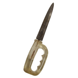 Knife, Fighting, Theater-Made, Plexiglas, with Leather Scabbard