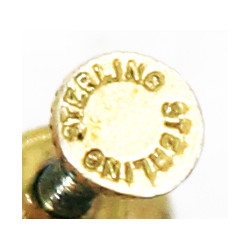 Boucles d'oreilles, Sweetheart, US Navy, Sterling