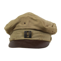 Cap, Service, Tropical Worsted, Khaki, Officer's, US Army, AMERICAN ACE, Captain