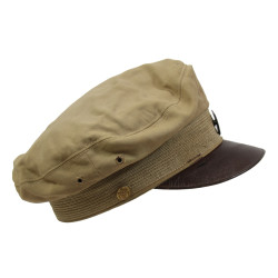 Cap, Service, Tropical Worsted, Khaki, Officer's, US Army, AMERICAN ACE, Captain