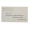 Enveloppe, Thomas D. Mann, Continental Laboratories, Inc., New York