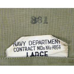 Parka, Wet Weather, Buckle Type, US Navy, Large, S1c Kenneth Adams, US Coast Guard
