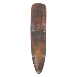 Knife, Fighting, Private Purchase, with Leather Scabbard, Theater-Made, 82nd Airborne Division