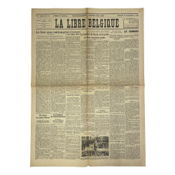 Journal belge, La Libre Belgique, 16 septembre 1944