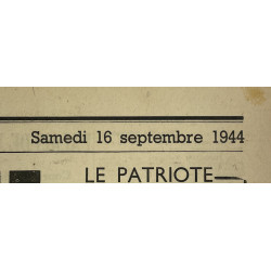 Newspaper, Belgian, La Libre Belgique, September 16, 1944
