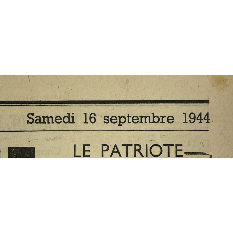 Newspaper, Belgian, La Libre Belgique, September 16, 1944
