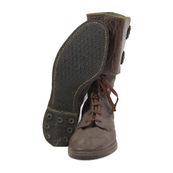 Boots, Service, Combat (Buckle Boots), WAC & Nurse, Size 6 B, 1944