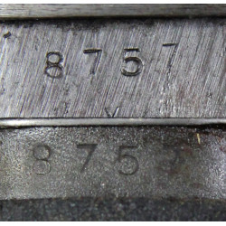 Baïonnette Mauser 98k, complète avec fourreau au même numéro et porte-baïonnette en cuir
