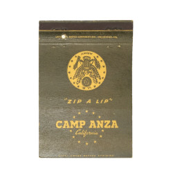 Pochette d'allumettes, US Army, Camp Anza, Californie