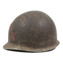 Helmet, M1, Fixed Loops, FIRESTONE Liner, Transportation Corps, Normandy