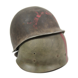 Helmet, M1, Fixed Loops, FIRESTONE Liner, Transportation Corps, Normandy