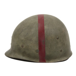 Helmet, M1, Fixed Loops, FIRESTONE Liner, Transportation Corps, Normandy