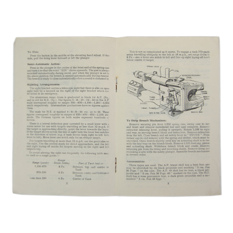 Leaflet, British, Learn To Use Enemy Weapons, 50mm Anti-Tank Gun & 75mm Anti-Tank Gun, 1944