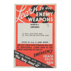 Leaflet, British, Learn To Use Enemy Weapons, 50mm Anti-Tank Gun & 75mm Anti-Tank Gun, 1944