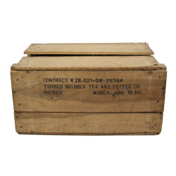 Caisse en bois, FORBES SOLUBLE TEA AND COFFEE CO.