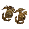 Earrings, USMC, Sweetheart Earrings, USMC, Sweetheart