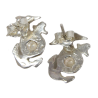 Boucles d'oreilles en argent, USMC, argent