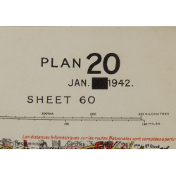 Carte de Le Mans, 1942, First Edition, 2e DB
