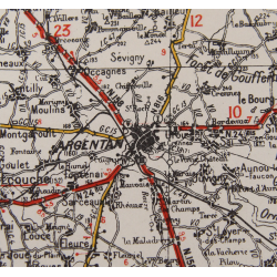 Map, Le Mans, 1942, 2e DB