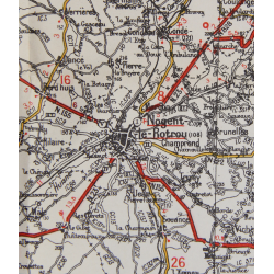 Map, Le Mans, 1942, 2e DB