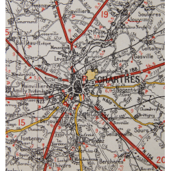 Map, Le Mans, 1942, 2e DB