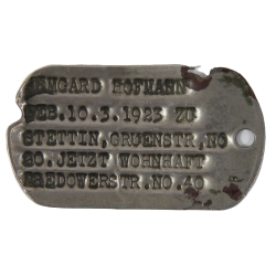 Plaques d'identité, Dog Tags, Prisonniers allemands