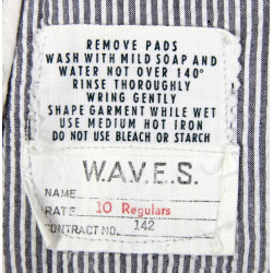 Jacket, Seersucker, US Navy, WAVES, Y2c Grace Walsh