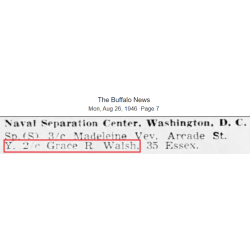 Veste Seersucker, US Navy, WAVES, Y2c Grace Walsh