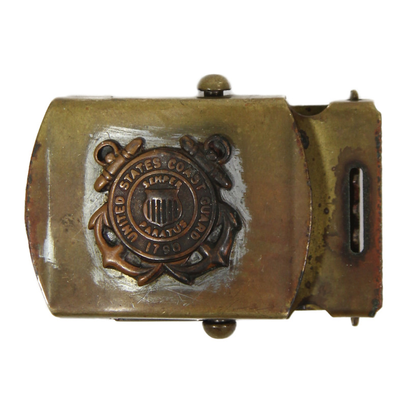 Buckle, Belt, Trousers, US Coast Guard, Solid Brass