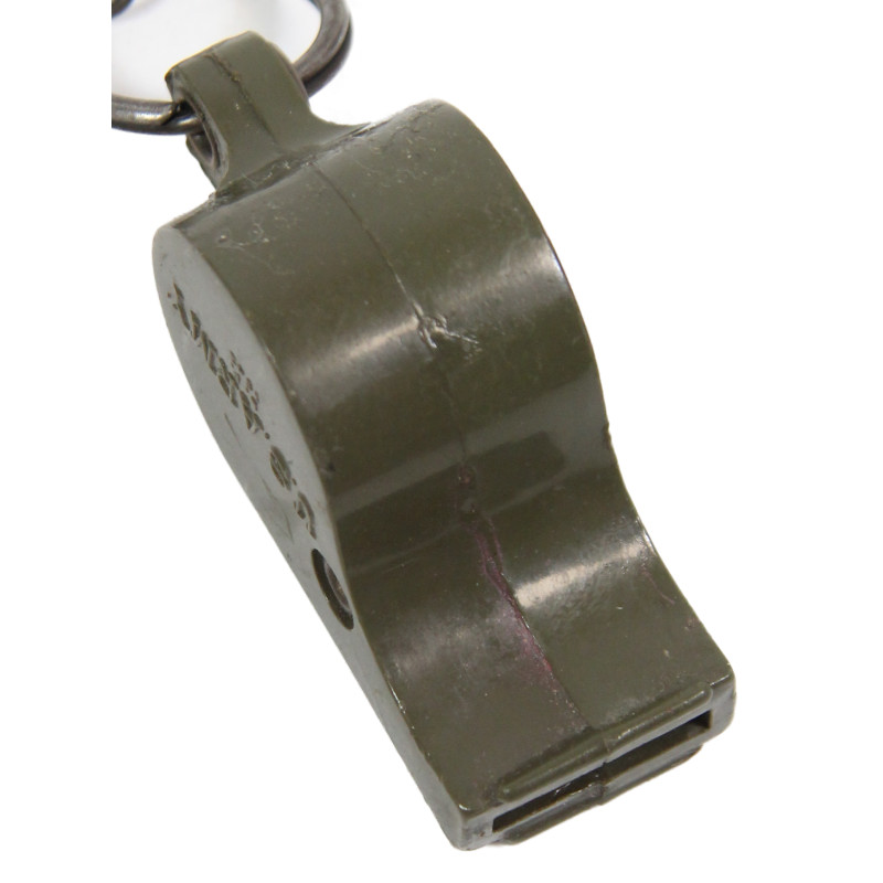 Whistle, Plastic, OD, US Army, L.P. 1943