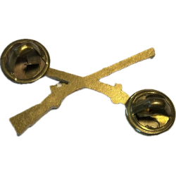 Insignia, Collar, Officer, US Infantry, Clutch Back