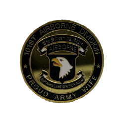 Magnet, round, 101st Airborne Division, metal