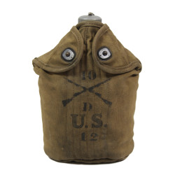 Gourde US Army, complète, Co. D, 10th Inf. Rgt., AEF, 1917-1918