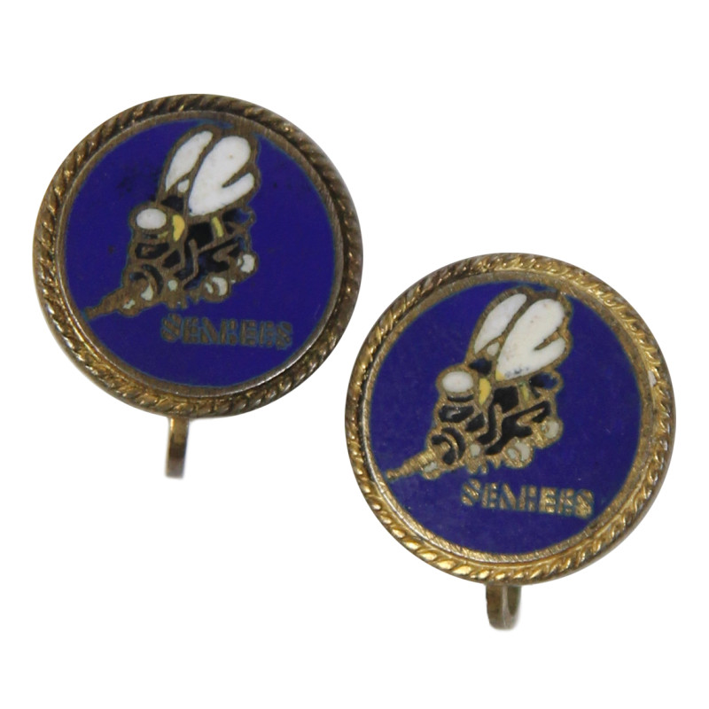 Boucles d'oreilles, Sweetheart, Seabees, Sterling