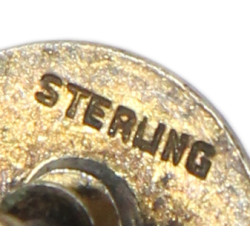 Earrings, Sweetheart, Seabees, Sterling