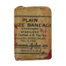 Plain Gauze Bandage Compressed, No. N140S, 1942, US Navy corpsman