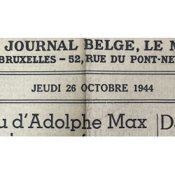 Journal belge, La Dernière Heure, 26 octobre 1944