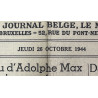 Journal belge, La Dernière Heure, 26 octobre 1944